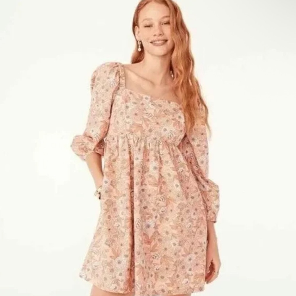 J. Crew Pink Floral Mini Dress